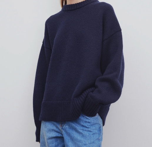 The Row Wool and Cashmere Jumper - Navy