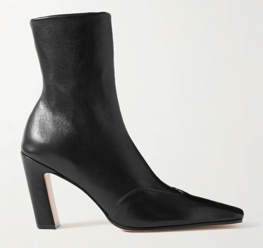 Khaite Nevada Leather Ankle Boots