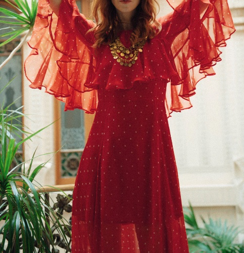 'Aria' Queen of Archive Red Polka Dot Dress