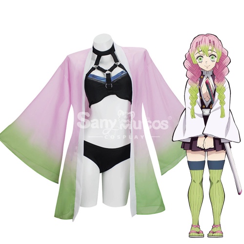 Anime Demon Slayer Cosplay Kanroji Mitsuri Bikini Cosplay Costume - XXL