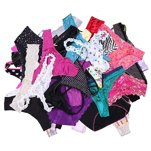 UWOCEKA Sexy Underwear, Kinds of Women T-Back Thong G-String Underpants Sexy Lacy Panties - X-Large - Multicolor
