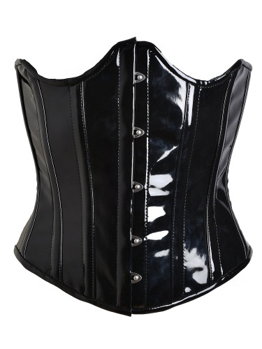 Black PVC Underbust Corset | 22