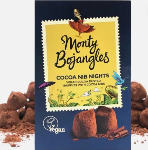 Cocoa Nib Nights Cocoa Dusted Vegan Chocolatey Truffles Gift Box (180G), Choc...