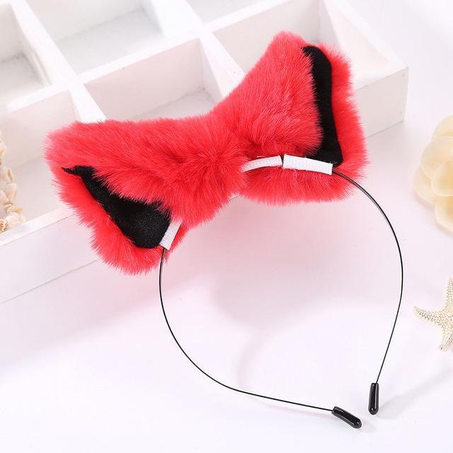 Furry Fox Ears - Red