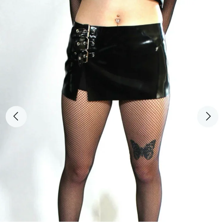 Latex mini skirt 
