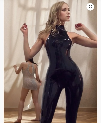 Latex catsuit 