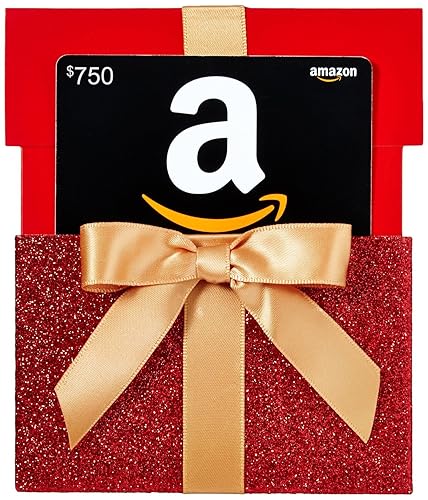 Amazon.ca $750 Gift Card in a Red Reveal (Classic Black Card Design)