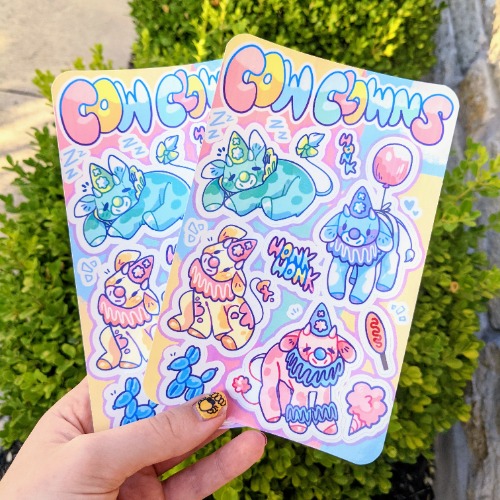 Cow Clown Sticker Sheet | Default Title
