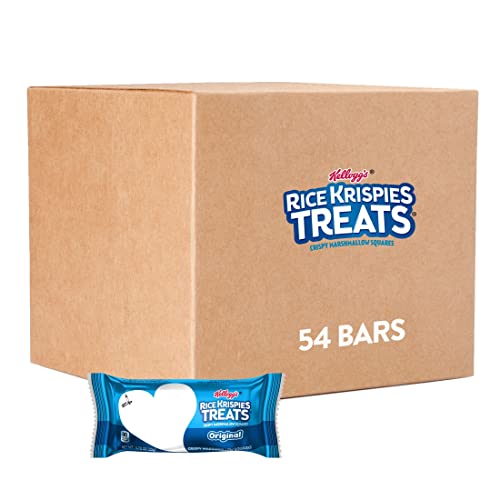 Rice Krispies Treats Crispy Marshmallow Squares, Kids Snacks, Snack Bars, Original (54 Bars) - Original - 0.78 Ounce (Pack of 54)