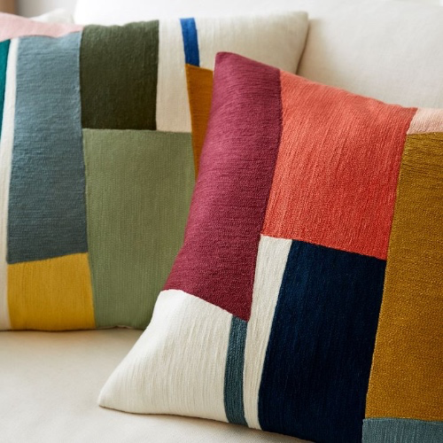 Crewel Geo Pieces Pillows