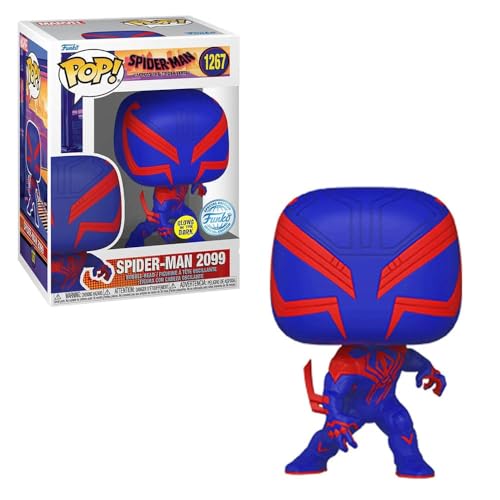 Funko Pop! Movies: Spider-Man Across the Spider-Verse 2099 Glow-in-the-Dark Pop! Vinyl Figure – Entertainment Earth Exclusive, (FUN68370)