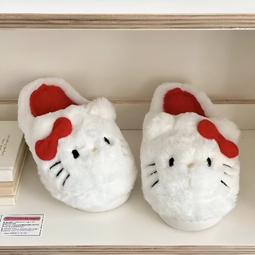 Hello Kitty Plush Slippers - Cozy Kawaii Comfort for Girls and Adults - Hello Kitty / 38-39