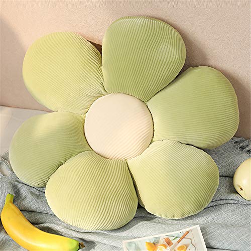 Morbuy Flower Shaped Cushion Floor Chair Seat Pad, Soft Comfortable Colorful Plush Cushion Tatami Seating Pillow, Home Bedroom Sofa Reading Corner Decor (Green,45x45cm(17.7x17.7inch)) - 45x45cm(17.7x17.7inch) - Green