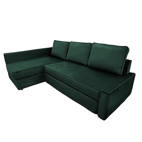 BACoverZone Friheten Sofa Cover for IKEA Sofa Bed with Left Chaise, Couch Cover for L Shape Sectional, Sofa Covers for 3 Cushions Couch, Sofa Slipcovers for Sectional Sofa, KL-49 - Kl-49 - Left chaise