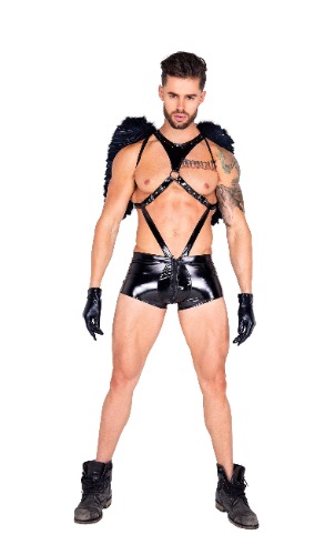 Roma 5027 - 1pc Dark Angel Men's Costume - Medium / Black