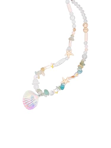 OJERRY Y2K Cutecore Summer Beach Ocean Seashell Necklace Cool Cord Choker Necklaces Jewelry Accessories for Women - Style 2
