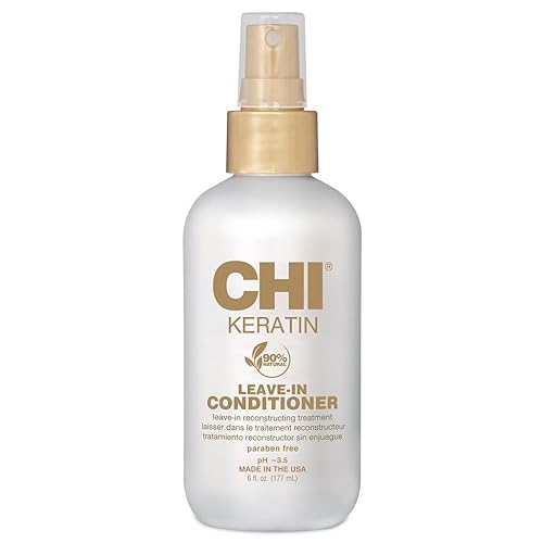 CHI Keratin Leave-in Conditioner, Hydrating Conditioner For Restoring Softness & Preventing Breakage, Great For Daily Use, Sulfate-free, 6 Oz - Leave-In Conditioner - 6 Fl Oz (Pack of 1)