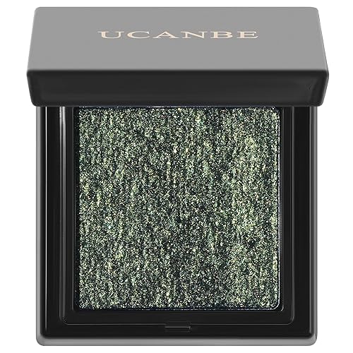 UCANBE Glass Single Eyeshadow Palette, Highly Pigmented Glitter Eye Shadow Powder, Professional Long-Lasting Waterproof Makeup Palette - 03 Glass