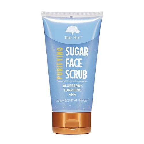 Tree Hut Blueberry & Turmeric Purifying Face Scrub | Deep Cleans Pores to Remove Dead Skin & Impurities | Nourishing Essential Body Care | 7.4 fl oz. - Blueberry & Turmeric - 7.4 Ounce (Pack of 1)