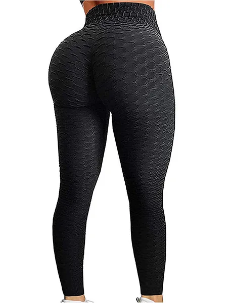 FITTOO Womens High Waisted Yoga Pants Tummy Control Scrunched Booty Leggings Workout Running Butt Lift Textured Tights