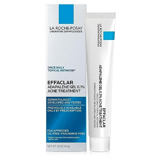 La Roche-Posay Effaclar Adapalene Gel 0.1% Retinoid Acne Treatment, 0.1 pounds (Pack of 1) | Acne Medication, Helps Clear And Prevent Acne, Clogged Pores | Blackheads, Whiteheads