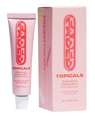 Topicals Faded Brightening and Clearing Serum | Reduces Discoloration Post-Blemish Marks Scars Spots Contains Kojic Acid Niacinamide Dermatologist-tested Vegan Cruelty-Free Fl Oz - 0.5 Fl Oz (Pack of 1)