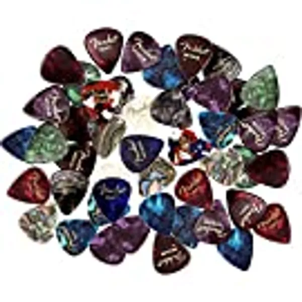 Fender Premium Picks Sampler - 48 Pack Includes Thin, Medium & Heavy Gauges (Austin Bazaar Exclusive)
