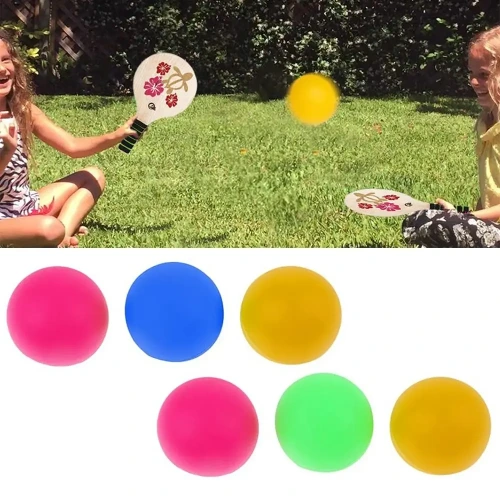 Juguete de decoración de PVC de 3 piezas, pelota de playa Multicolor para práctica de ejercicio, tenis de mesa, entrenamiento de grillos, juego deportivo - AliExpress 