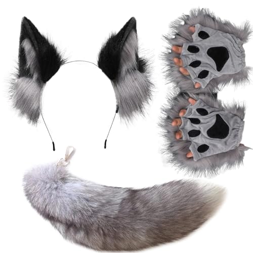 big bad wolf ear, tail & paw set!
