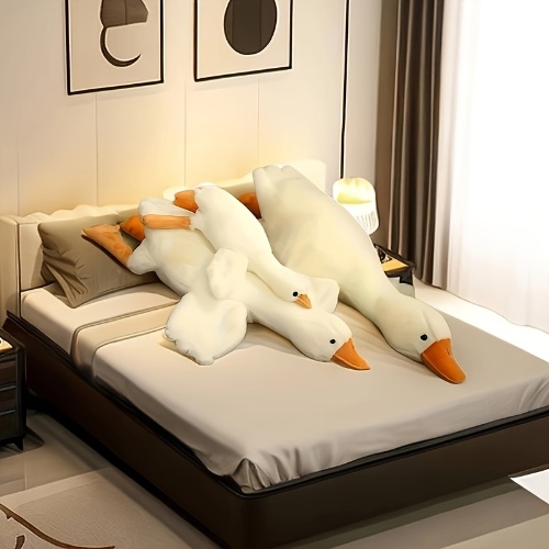 1pc Soft White Goose Plush - Suitable For Bedroom, Sofa, Nap, Office Home Decoration - Perfect Gift For Christmas, Thanksgiving, Valentine&#39;s Day And M