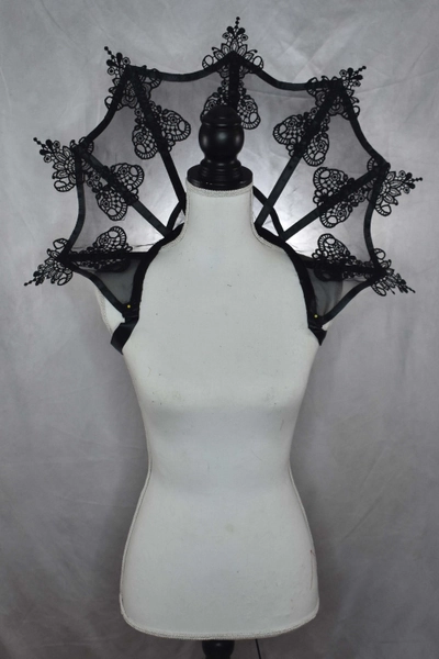 Organza Embroidered Spear Elizabethan Collar