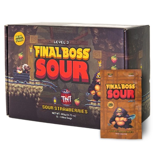 Level 3 Strawberries (12 pack) Dried Fruit Sour Snack