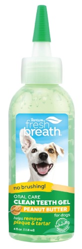 TropiClean Fresh Breath Oral Care Gel for Dogs - Peanut Butter 4 Fl Oz