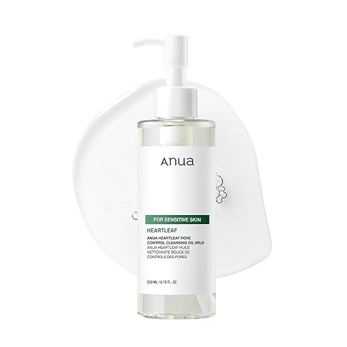 ANUA Heartleaf Pore Cleansing Oil MILD, Sensitive Skin Face Wash, Oil Cleanser for Face, Makeup Blackhead Remover, Korean Skin Care, Non-Comedogenic, Fragrance Free 6.76 fl oz(200ml)
