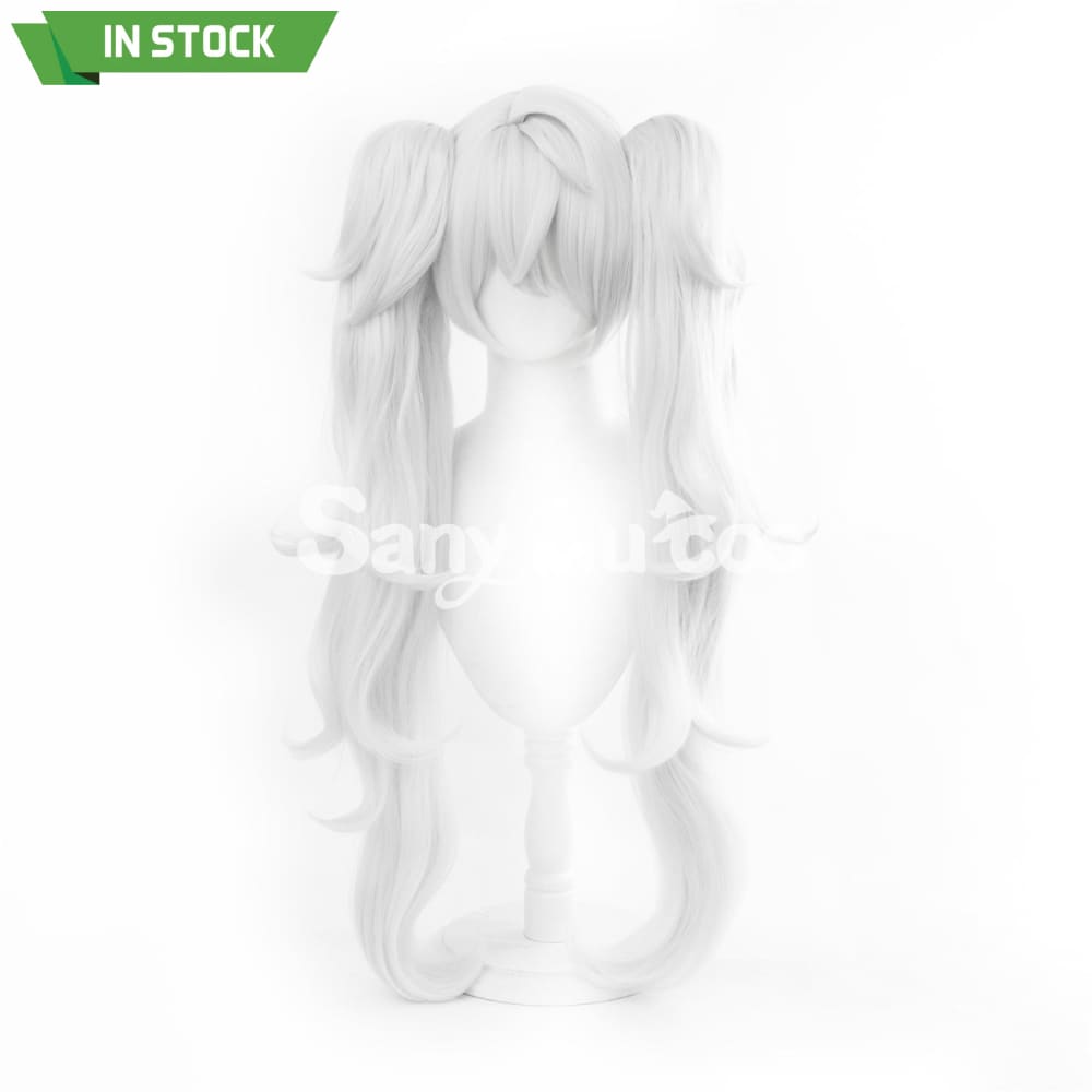【In Stock】Nijisanji Vtuber Cosplay Vtuber White Twintails Long Cosplay Wig