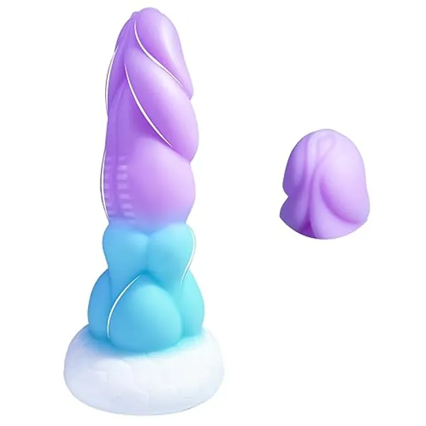 Realistic Monster Silicone Dildo 8.2" Shaped Liquid Dildo with Strong Suction Cup, Huge Thick Dragon Dildo Vaginal G-Spot for Women, Anal Plug Dildo Big Penis Prostate Massager Adult Sex Toy