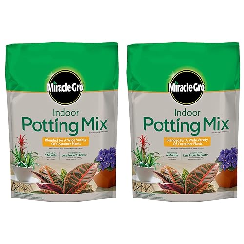 Miracle-Gro Indoor Potting Mix - Blended for a Wide Variety of Container Plants, 16 qt. (2-Pack) - 16 qt. (2 Pack)