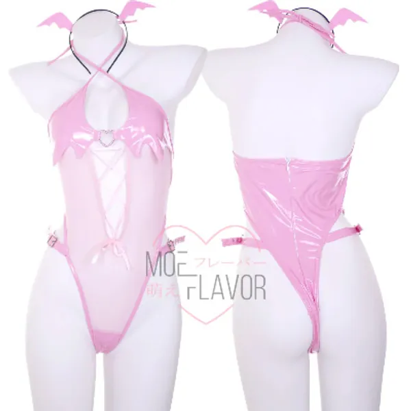  Sheer Succubus Bodysuit - Pink