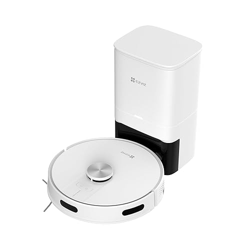 EZVIZ Staubsaugerroboter mit automatischer Staubentleerung, WLAN Staubsauger mit LiDAR Navigation und Hinderniserkennung, APP-Steuerung, RE4 Plus - Re4p