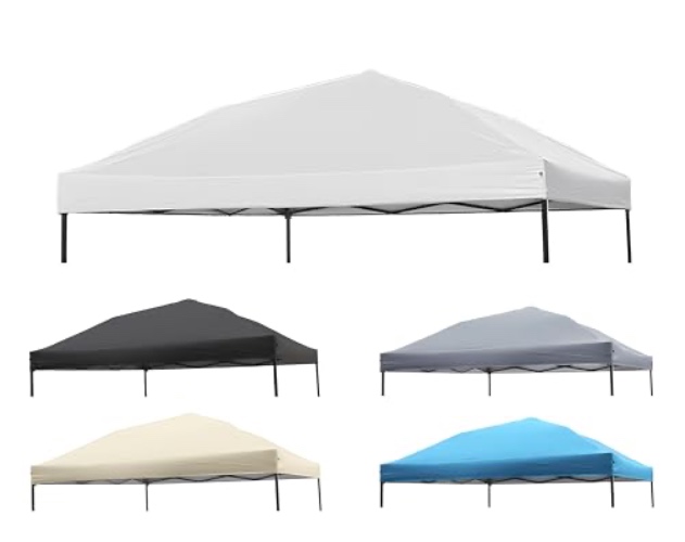 NINAT 1pcs Canopy Replacement Top Tent Top Cover for 10x10ft Pop Up Paty/Tent/Canopy (Vertical Leg) Instant Canopy Top Cover White Canopy Top Cloth Only - 10 x 10 - White