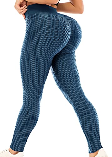 ViCherub Butt Lifting Workout Leggings for Women TIK Tok High Waisted Yoga Pants Tummy Control Scrunch Butt Gym Booty Tights - 4X-Large - Navy
