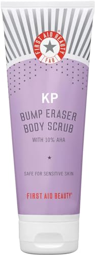 First Aid Beauty KP Bump Eraser Body Scrub Exfoliant for Keratosis Pilaris with 10% AHA – 8 oz - 8 Ounce (Pack of 1)