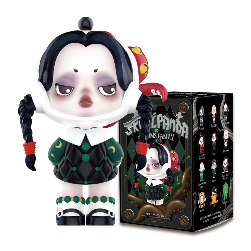 pop mart SKULLPANDA x THE ADAMS FAMILY Series Exclusive Action Figure Box Toy Popular Collectible Art Toy Cute Figure Creative Gift, for Christmas Birthday Party Holiday