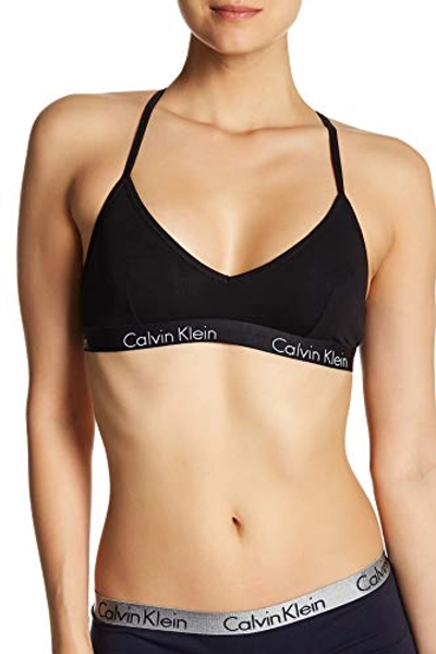 Calvin Klein Women's Motive Cotton Lightly Lined Bralette