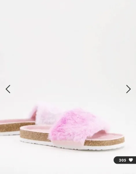 Accessorize fluffy slider slippers in tie dye