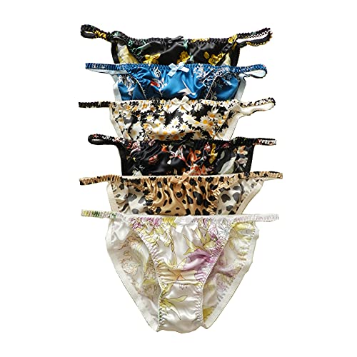 Women's Silk String Bikini Flower 6 Pairs