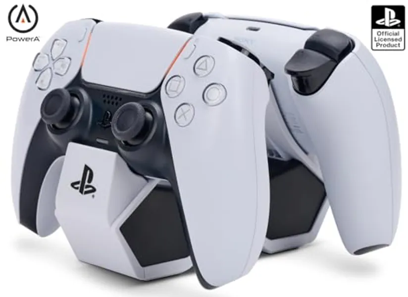 PowerA Twin Charging Station for Dualsense Wireless Controllers, Charge, Sony PlayStation, PS5, Officially Licensed