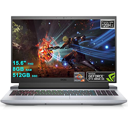 Dell G15 5000 5515 15 Ryzen Edition Gaming Laptop 15.6" FHD 120Hz Display AMD Hexa-Core Ryzen 5 5600H (Beats i7-10750H) 8GB RAM 512GB SSD GeForce RTX 3050 4GB Graphic Backlit USB-C HDMI Win10 Grey - 8GB RAM | 512GB SSD