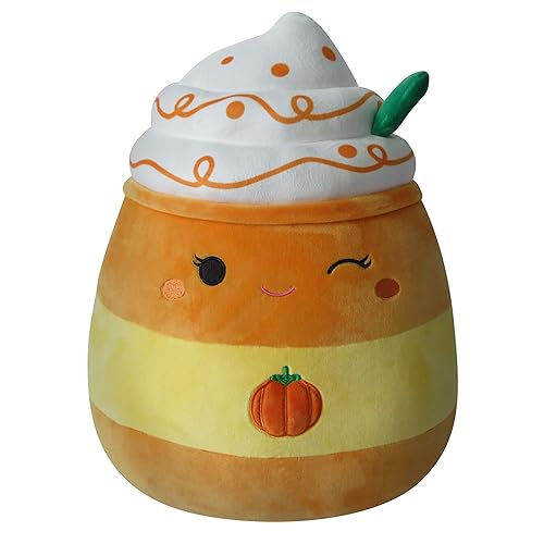Squishmallows Original 14-Inch Delindy Orange Pumpkin Spice Latte - Large Ultrasoft Official Jazwares Plush - Pumpkin Spice Latte