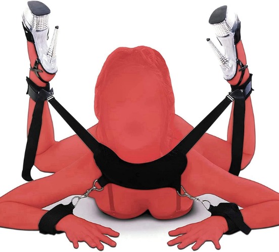 Bed Restraint Sex Bondage for Adult Couple Sex Cuff Tied Down Arm and Leg Chain with Handcuff Bondage Adult Kit BDSM Restraints Bondage Adult Kit Sex Restraintants Set for Women SM Toys (7) (4) - 4